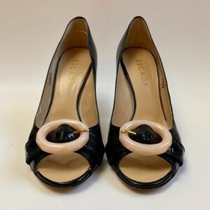Escada | Vintage 1990s black patent leather pumps